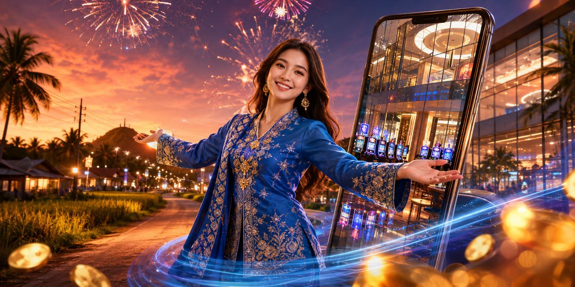 Wanita berbaju kurung membuat deposit dalam talian di Malaysia